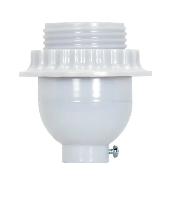 Short Keyless Socket - Phenolic - White Finish - With Set Screw
