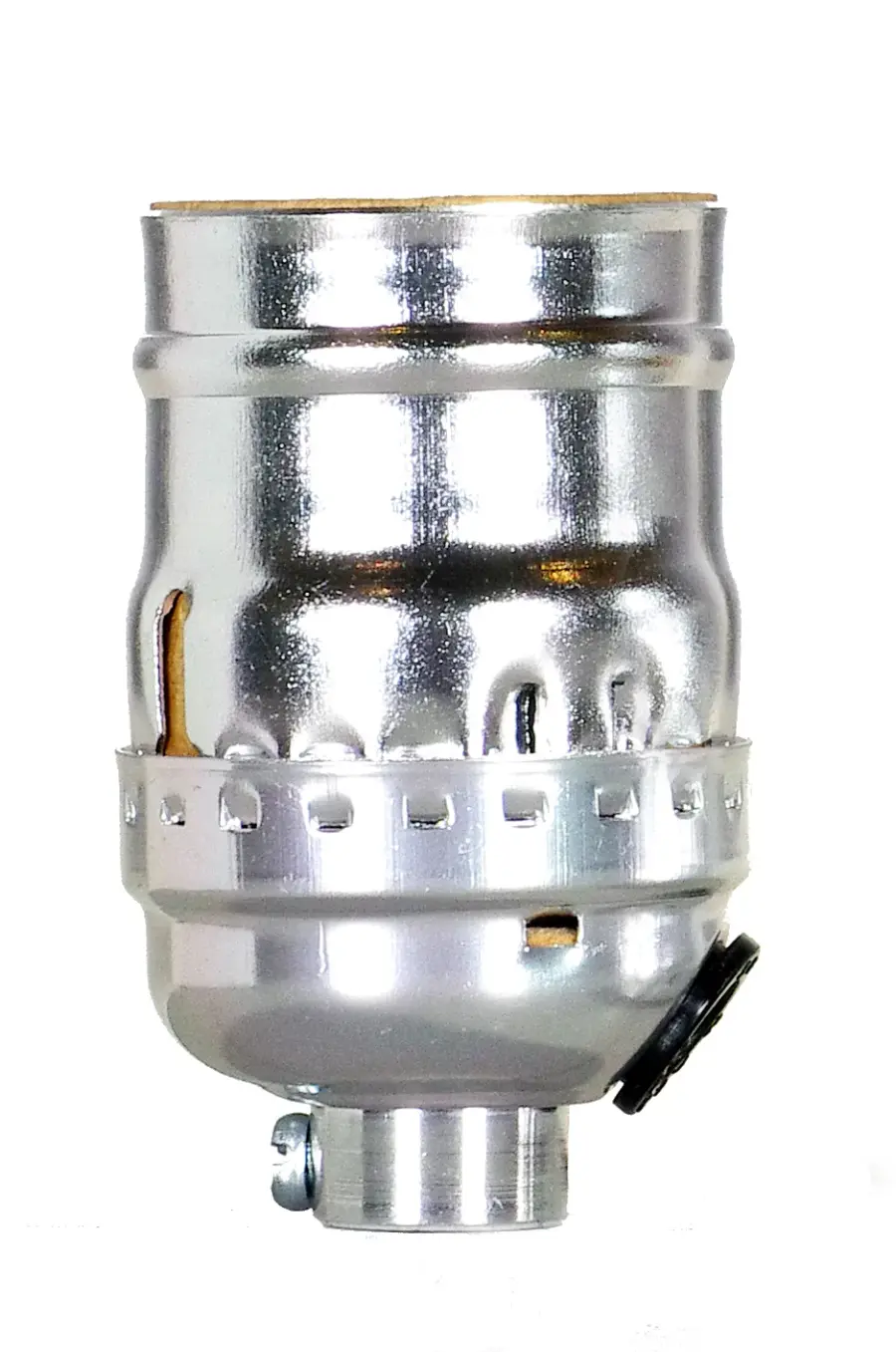 Short Keyless Socket With Side Outlet - 1/8 IPS - Aluminum - Nickel Finish - 660W - 250V - With Set Screw