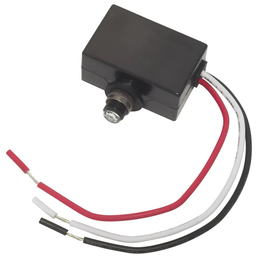 LED Photocell - Black Finish - Outdoor Use