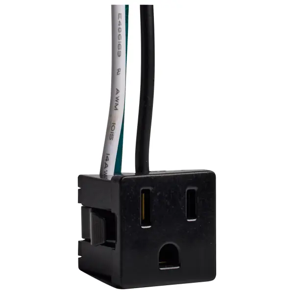 Satco's outlet converter is the ideal way to change the voltage of your electronic device. With 6 inch black and white inch 14 gauge leads. Also includes 6 inch 16 gauge green lead.