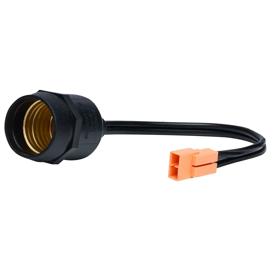 QC to E26 Socket Whip for Downlight Cans - Temp Light Adapter Cable - Image 1