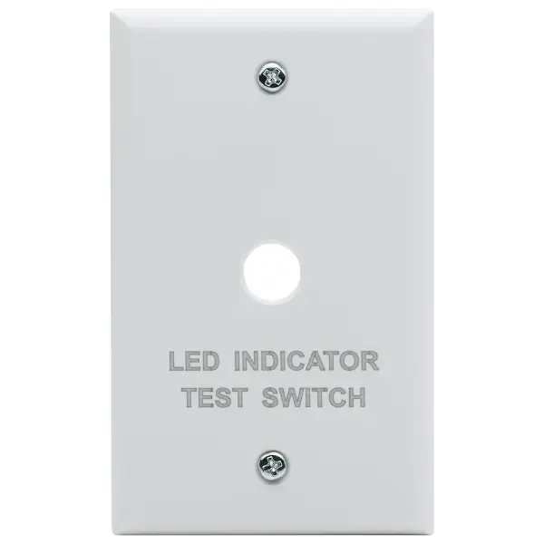 Emergency Remote Test Switch - Single Gang Plate - White Finish