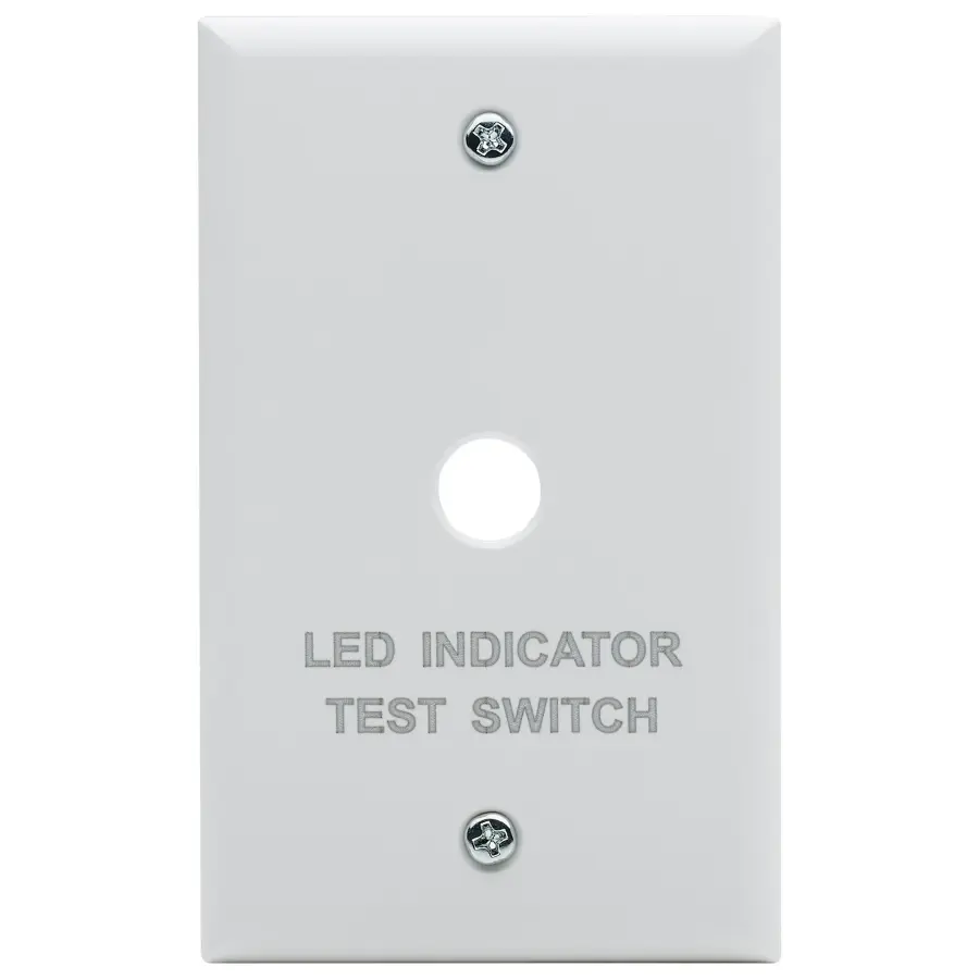 Emergency Remote Test Switch - Single Gang Plate - White Finish - Image 1