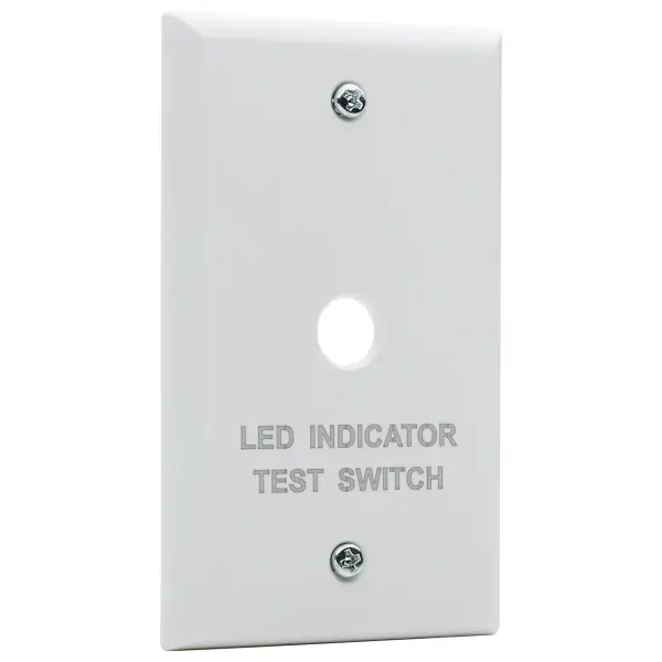 Emergency Remote Test Switch - Single Gang Plate - White Finish - alternate view