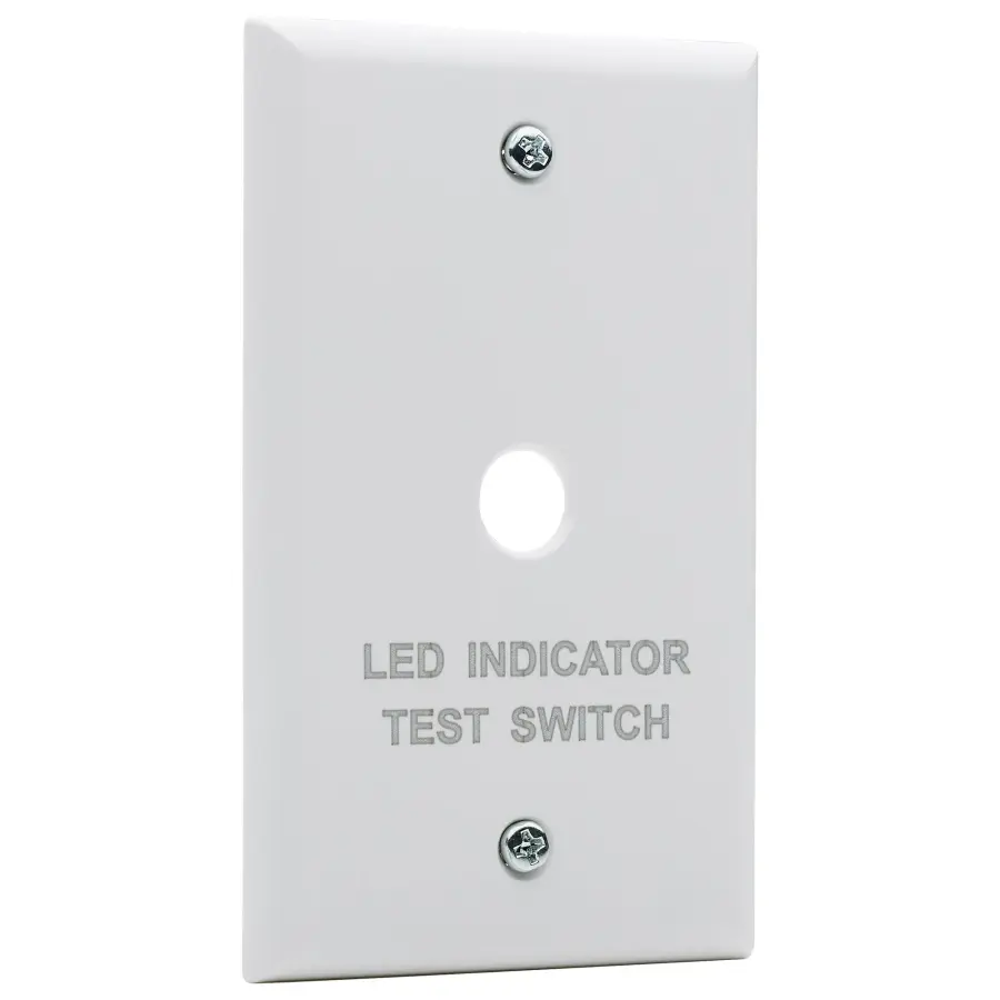 Emergency Remote Test Switch - Single Gang Plate - White Finish - Image 2