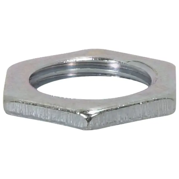 Steel Locknut - 3/8 IP - 7/8" Diameter - 1/8" Thick - Zinc Plated Finish
