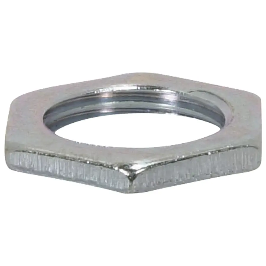 Steel Locknut - 3/8 IP - 7/8" Diameter - 1/8" Thick - Zinc Plated Finish