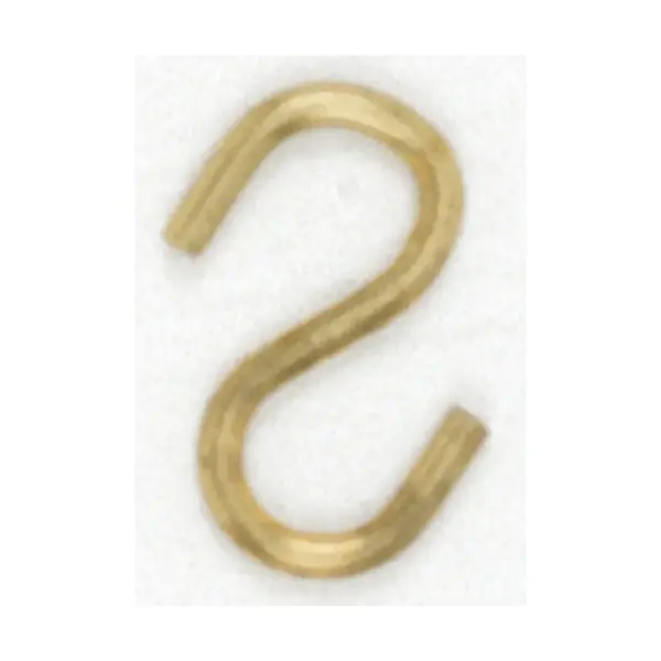 Brass Plated S-Hook - 1"