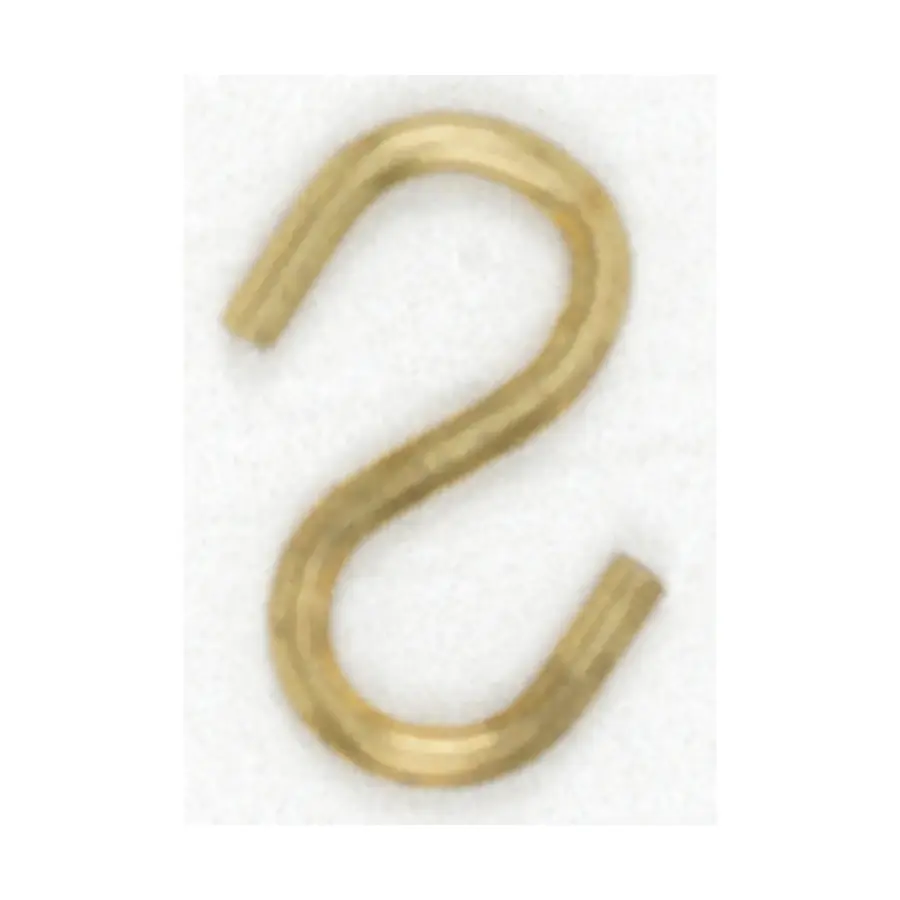 Brass Plated S-Hook - 1"