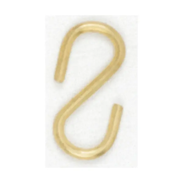 Brass Plated S-Hook - 1-1/4"