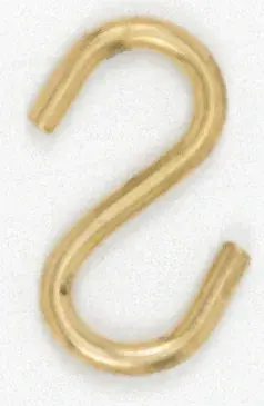 Brass Plated S-Hook - 1-5/8"