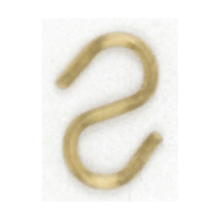 Brass Plated S-Hook - 5/8"