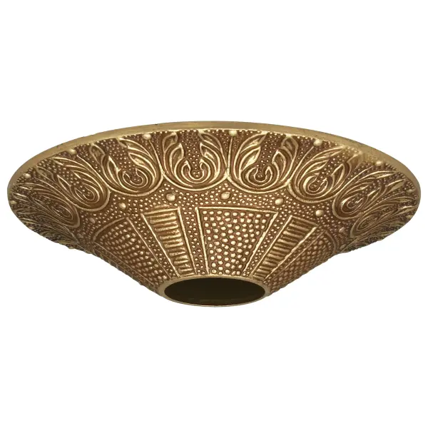Cast Brass Canopy - Antique Brass Finish - 4-3/8" Diameter - 1-1/16" Center Hole - 1" Height