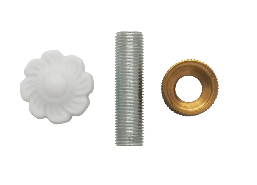 Blank Up Kit - White Finish - 5" Diameter - 7/16" Center Hole - Includes Hardware - Image 2