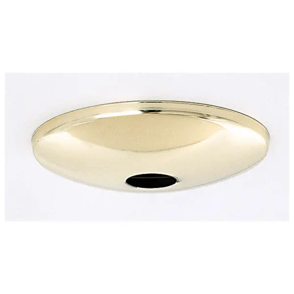 Plain Shallow Fixture - Canopy Only - Brass Finish - 5in. Diameter - 1-1/16in. Center Hole