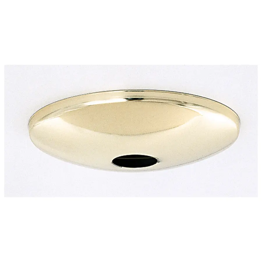 Plain Shallow Fixture - Canopy Only - Brass Finish - 5in. Diameter - 1-1/16in. Center Hole