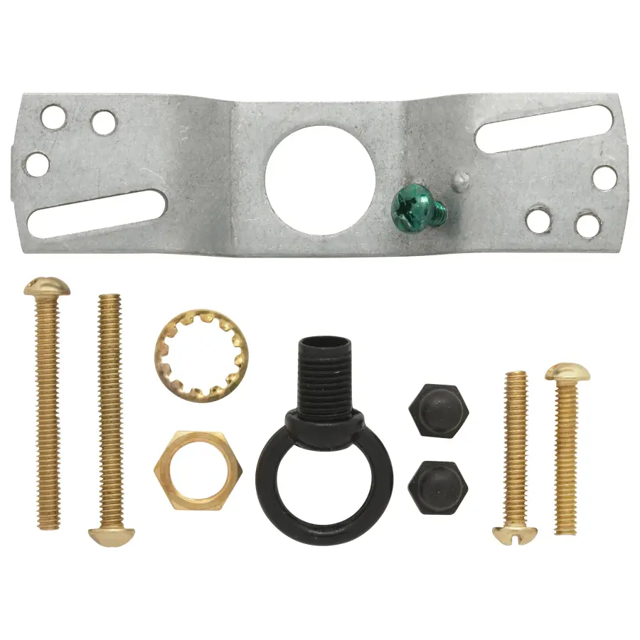 Ribbed Canopy Kit - Black Finish - 5" Diameter - 7/16" Center Hole - 2-8/32 Bar Holes - Includes Hardware - 10lbs Max - Image 3