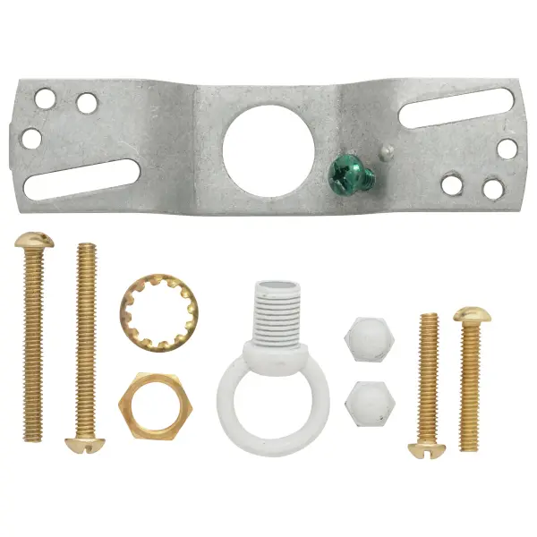 Ribbed Canopy Kit - White Finish - 5" Diameter - 7/16" Center Hole - 2-8/32 Bar Holes - Includes Hardware - 10lbs Max - Image 3