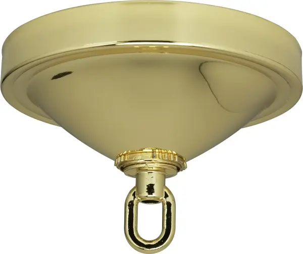 Deep Canopy Kit - Brass Finish - 5" Diameter - 11/16" Center Hole - 1-3/4" Depth - Includes Hardware - 25lbs Max