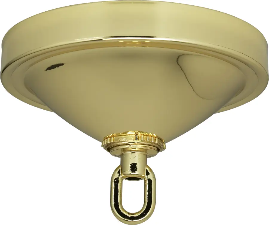 Deep Canopy Kit - Brass Finish - 5" Diameter - 11/16" Center Hole - 1-3/4" Depth - Includes Hardware - 25lbs Max - Image 1