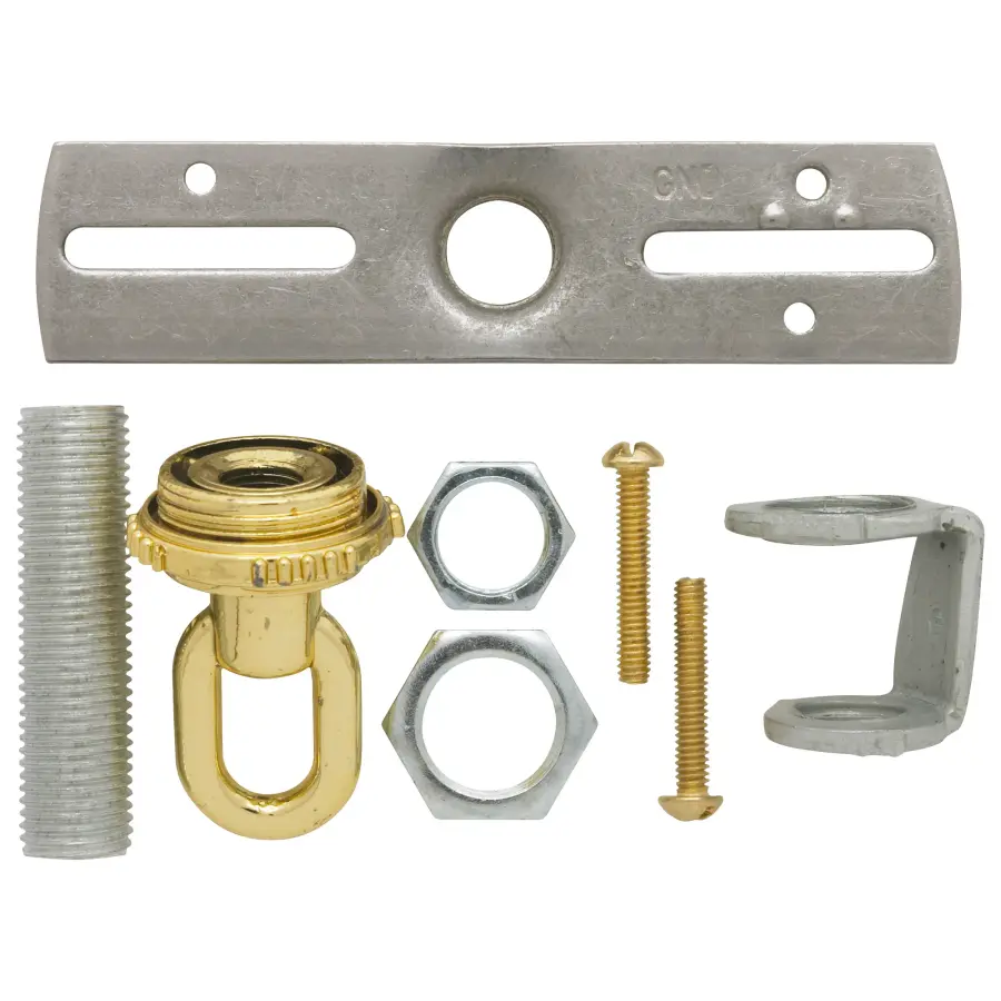 Deep Canopy Kit - Brass Finish - 5" Diameter - 11/16" Center Hole - 1-3/4" Depth - Includes Hardware - 25lbs Max - Image 3
