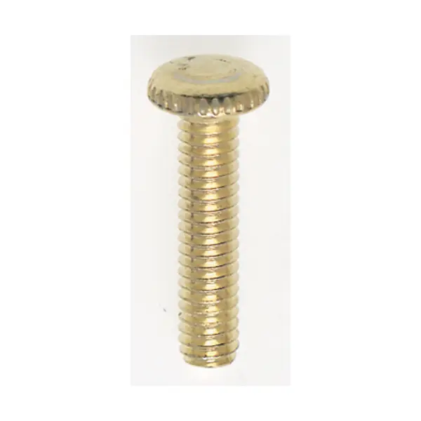 Steel Knurled Head Thumb Screws - 8/32 - 3/4" Length - Brass Plated