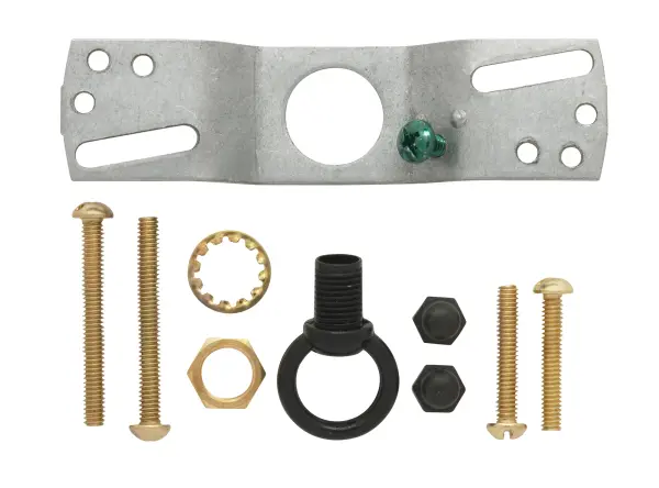 Standard Canopy Kit - Black Finish - 5" Diameter - 7/16" Center Hole - 2-8/32 Bar Holes - Includes Hardware - 10lbs Max - alternate view