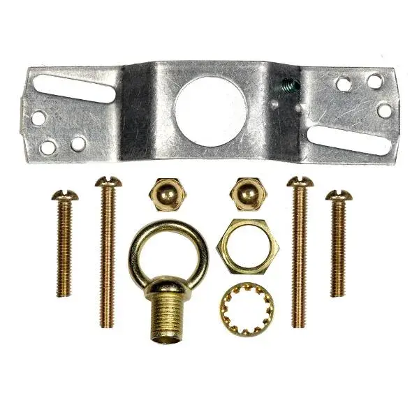 Standard Canopy Kit - White Finish - 5" Diameter - 7/16" Center Hole - 2-8/32 Bar Holes - Includes Hardware - 10lbs Max - Image 3