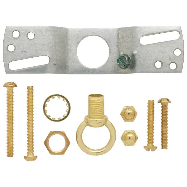 Standard Canopy Kit - White Finish - 5" Diameter - 7/16" Center Hole - 2-8/32 Bar Holes - Includes Hardware - 10lbs Max - Image 5