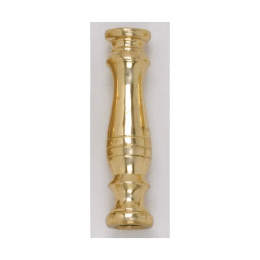 Solid Brass Neck And Spindle - Burnished And Lacquered - 3/4" x 3" - 1/8 Slip