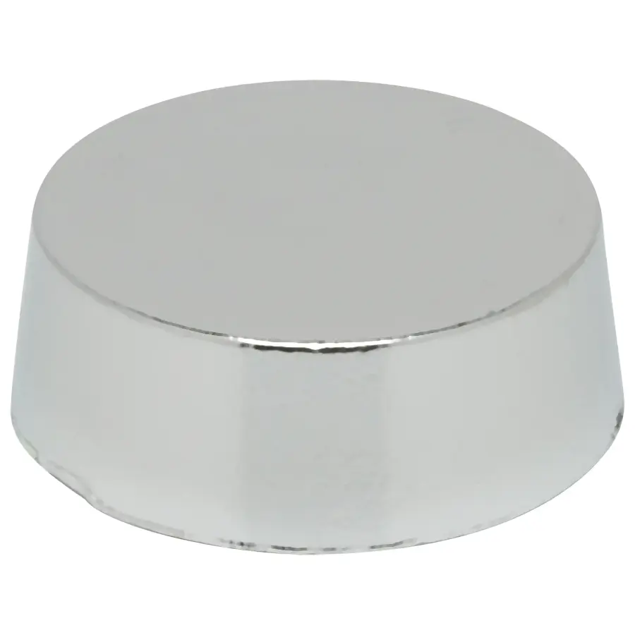 1" Plain Knob - 1/8 IP - 3/8" Height - Polished Chrome Finish - Image 1