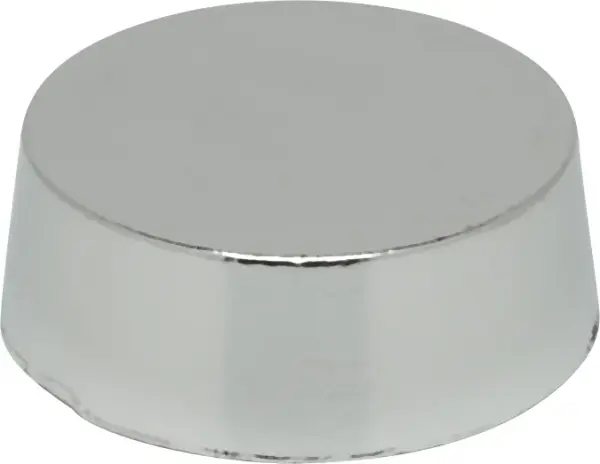1" Plain Knob - 1/8 IP - 3/8" Height - Polished Chrome Finish - Image 2