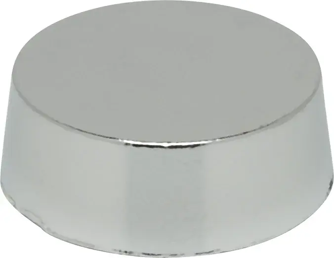 1" Plain Knob - 1/8 IP - 3/8" Height - Polished Chrome Finish - Image 2