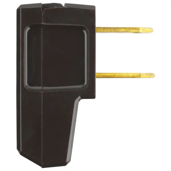Quick Connect Flat Plug - Black Finish - Non Polarized - 18/2-SPT-2 And 16/2 SPT-2 - 15A - 125V