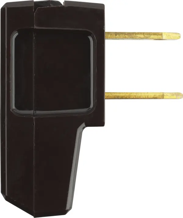 Quick Connect Flat Plug - Black Finish - Non Polarized - 18/2-SPT-2 And 16/2 SPT-2 - 15A - 125V - alternate view