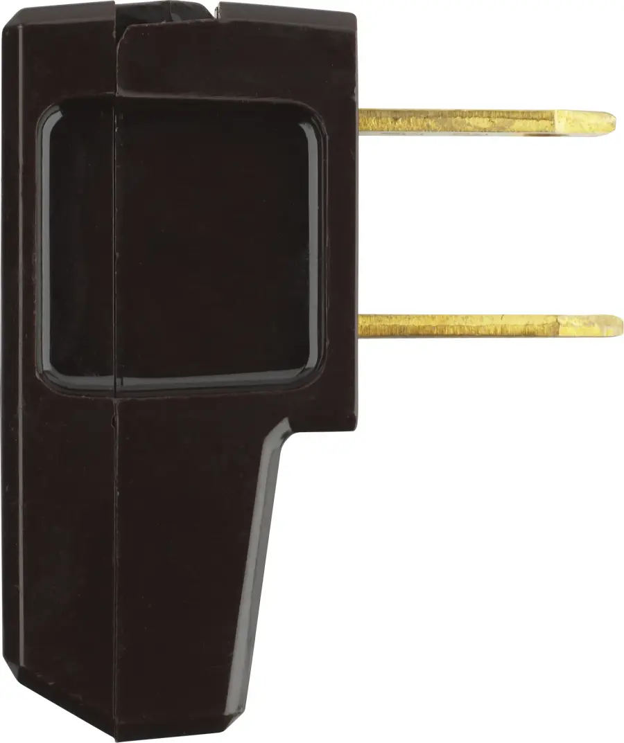 Quick Connect Flat Plug - Black Finish - Non Polarized - 18/2-SPT-2 And 16/2 SPT-2 - 15A - 125V - Image 2
