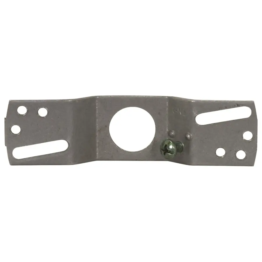 Offset Crossbar - 1" x 4" - Screw Holes - 2-3/4", 3-3/8" And 3-1/2" Center To Center - Center Hole Slips 3/8 IP With Ground Screw