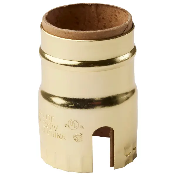 Aluminum Shell With Paper Liner - Push Thru - Brite Gilt Finish