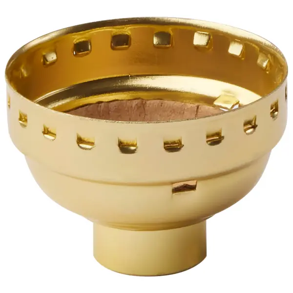 Aluminum Cap With Paper Liner - 1/8 IPS Sideout Hole - Less Set Screw - Brite Gilt Finish