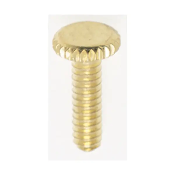 Steel Knurled Head Thumb Screw - 6/32 - 1/2" Length - Brass Plated Finish