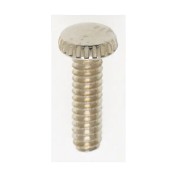 Steel Knurled Head Thumb Screw - 6/32 - 1/2" Length - Nickel Plated Finish