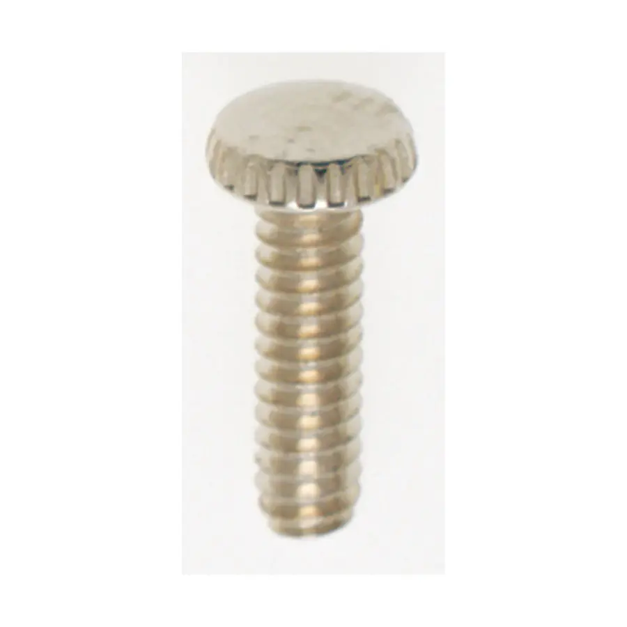 Steel Knurled Head Thumb Screw - 6/32 - 1/2" Length - Nickel Plated Finish