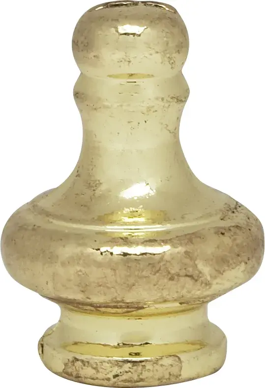 Large Pyramid Knob - 1-1/4" Height - 1/8 IP - Polished Brass Finish - Image 2