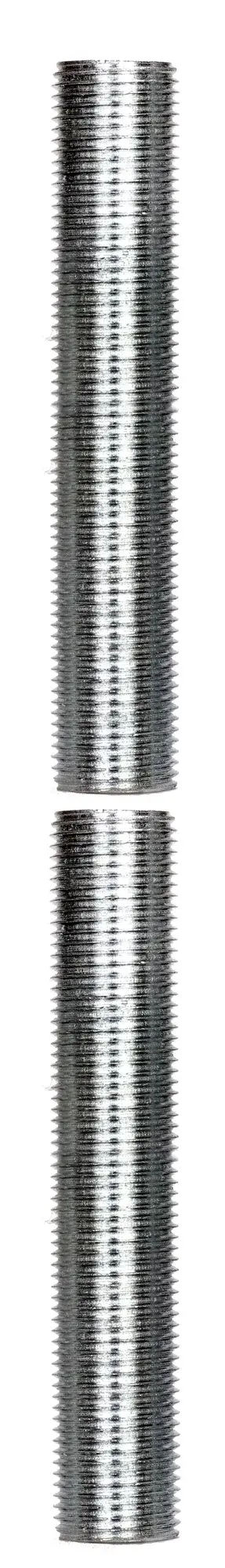 3/8 IP Steel Nipple - Zinc Plated - 3-3/4" Length - 5/8" Wide