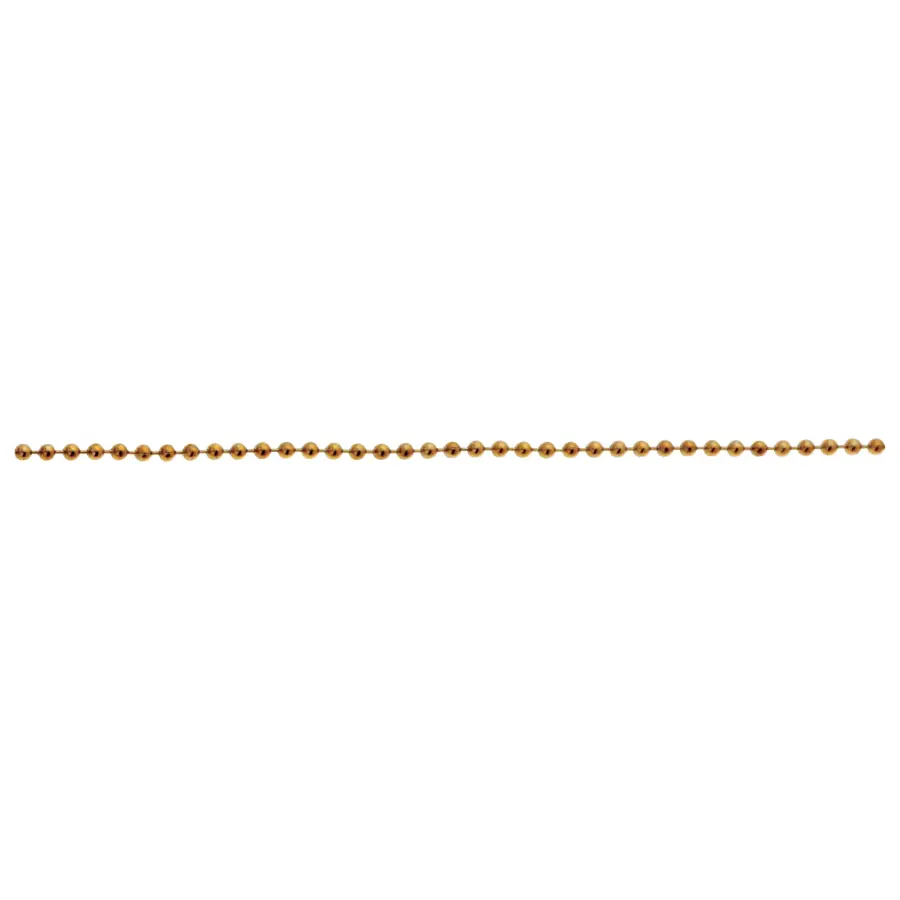 #3 Beaded Chain - 3/32" Diameter - 250 Foot Spool - Brass Finish