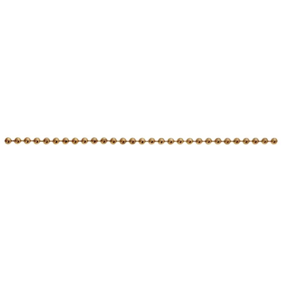 #6 Beaded Chain - 1/8" Diameter - 100 Foot Spool - Brass Finish - Used On Pull Sockets And Switches