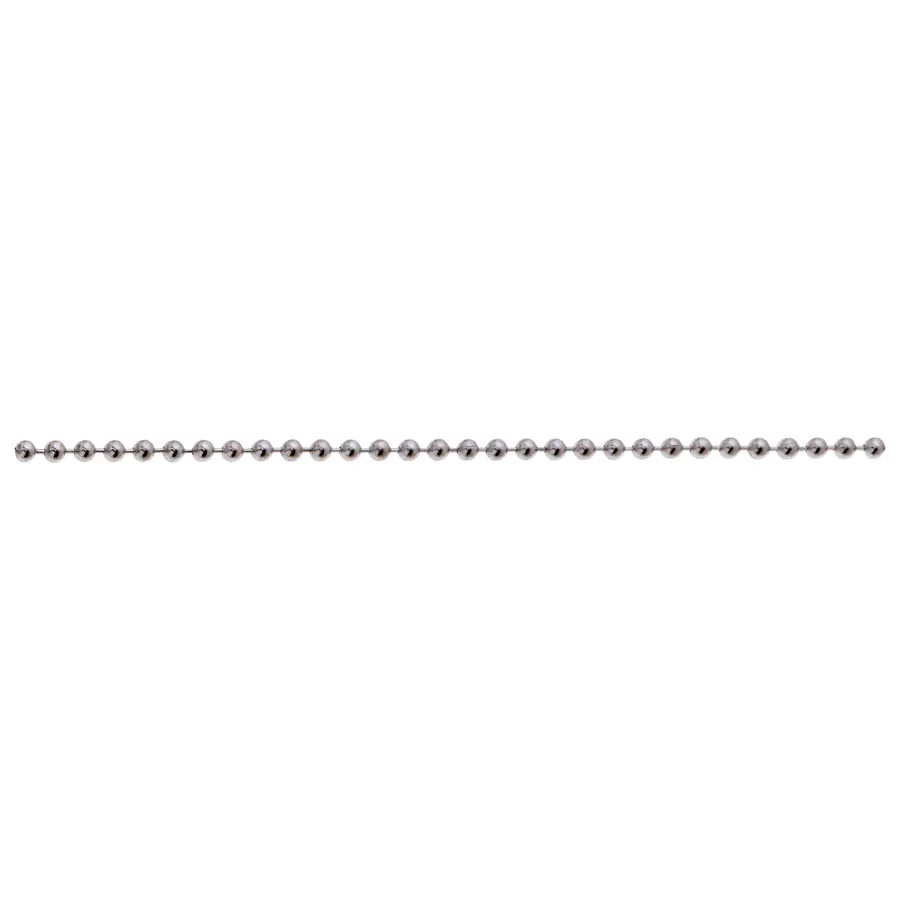 #6 Beaded Chain - 1/8" Diameter - 100 Foot Spool - Nickel Finish - Used On Pull Sockets And Switches