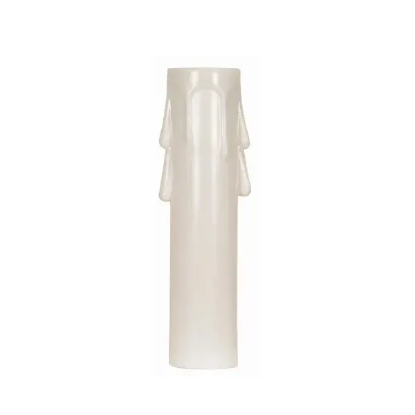 Plastic Drip Candle Cover - Ivory Plastic Drip - 13/16" Inside Diameter - 7/8" Outside Diameter - 3-1/2" Height