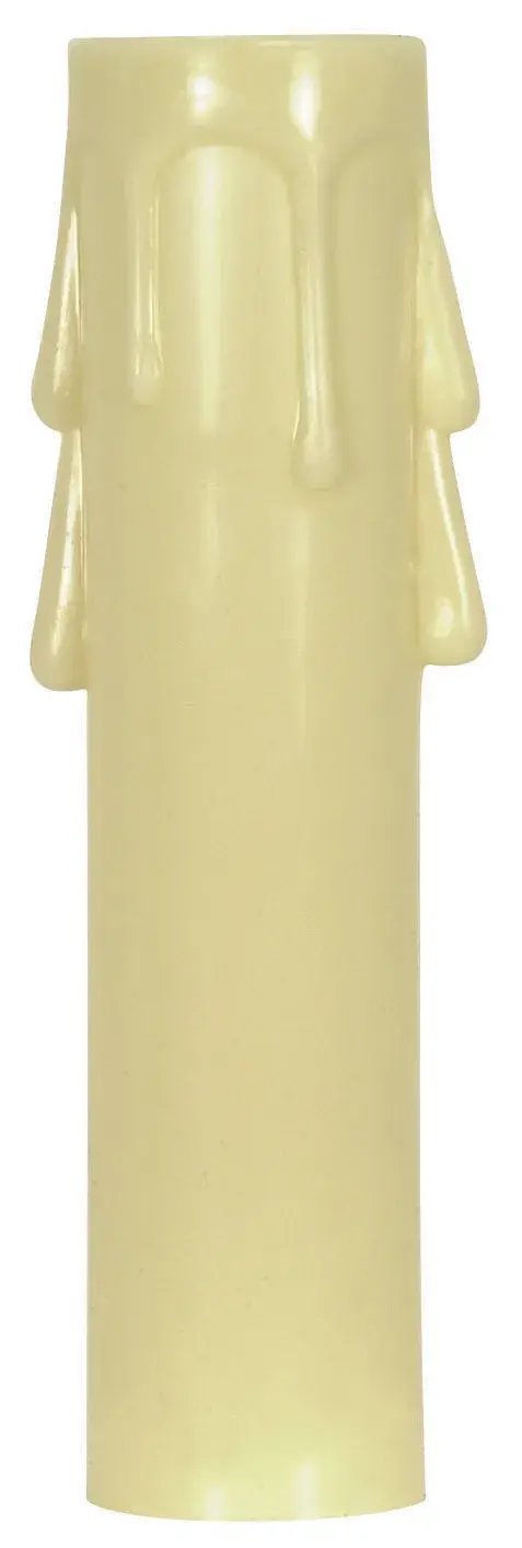 Plastic Drip Candle Cover - Ivory Plastic Drip - 13/16" Inside Diameter - 7/8" Outside Diameter - 4" Height