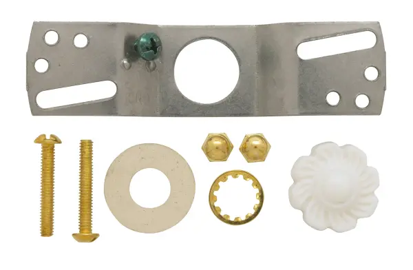 1-Light U-Channel Glass Holder - 1 Light For Use With 7" U-Bend Glass - Includes Hardware - alternate view